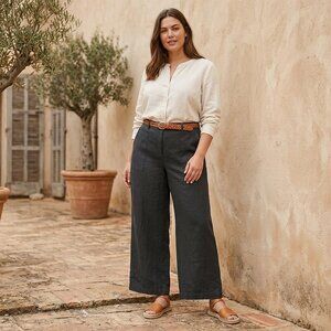 CARGO TROUSER BLACK HERRINGBONE